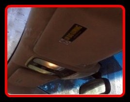 visors and headliner to be cleaned by Fifty Dollar Detail.